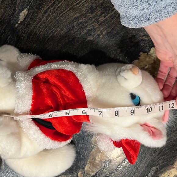 White CAT Aristocats marie stuffed animal Disney Store Plush Christmas 12” TOY - Picture 6 of 14